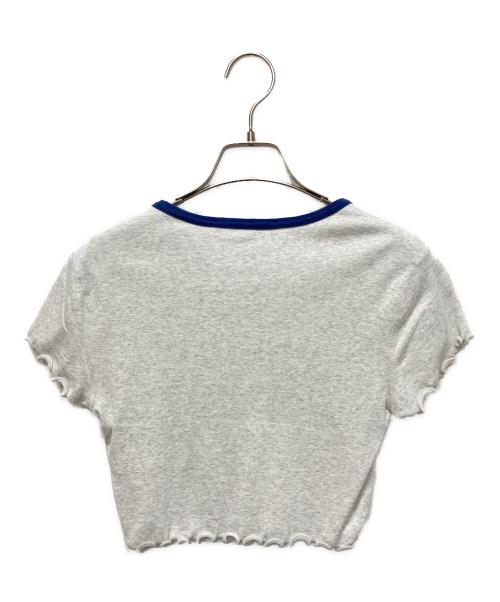 ALEXANDER WANG（アレキサンダー・ワン）ALEXANDER WANG (アレキサンダーワン) LETTUCE HEM CREW NECK BABY TEE グレー サイズ:Ｓの古着・服飾アイテム