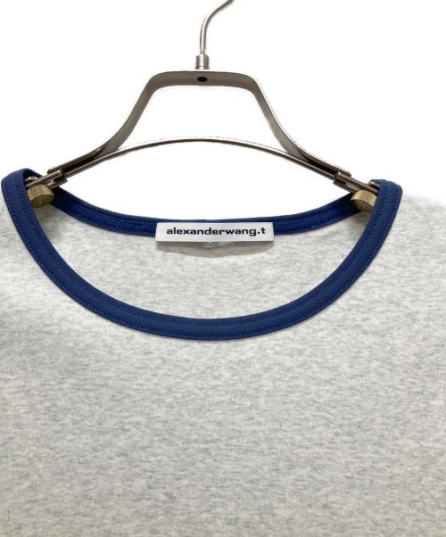 ALEXANDER WANG（アレキサンダー・ワン）ALEXANDER WANG (アレキサンダーワン) LETTUCE HEM CREW NECK BABY TEE グレー サイズ:Ｓの古着・服飾アイテム