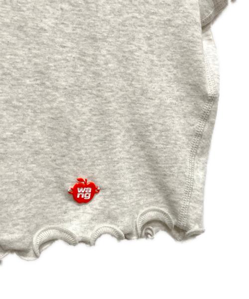 ALEXANDER WANG（アレキサンダー・ワン）ALEXANDER WANG (アレキサンダーワン) LETTUCE HEM CREW NECK BABY TEE グレー サイズ:Ｓの古着・服飾アイテム
