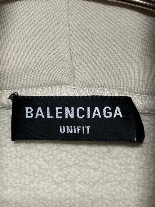 BALENCIAGA（バレンシアガ）BALENCIAGA (バレンシアガ) プリントフーディ グレー サイズ:XXSの古着・服飾アイテム