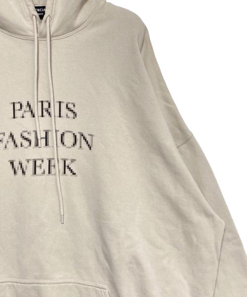 BALENCIAGA（バレンシアガ）BALENCIAGA (バレンシアガ) プリントフーディ グレー サイズ:XXSの古着・服飾アイテム