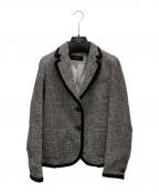 WEEKEND Max Maraウィークエンド マックスマーラ）の古着「パイピング2Pツイードジャケット」｜グレー
