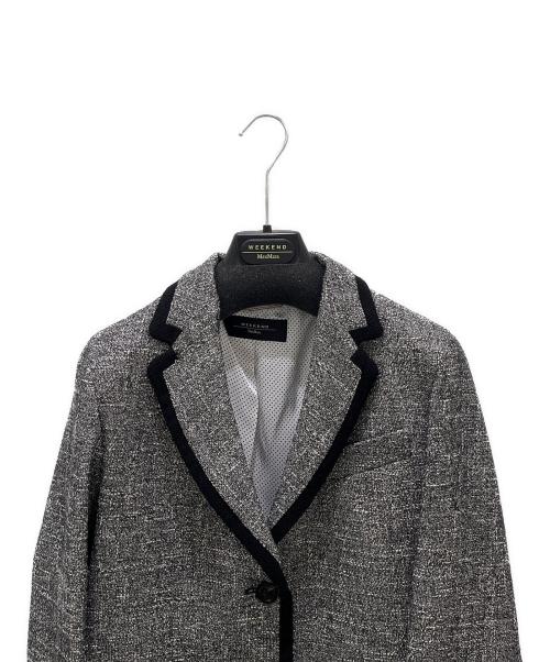 WEEKEND Max Mara（ウィークエンド マックスマーラ）WEEKEND Max Mara (ウィークエンド マックスマーラ) パイピング2Pツイードジャケット グレー サイズ:40 未使用品の古着・服飾アイテム