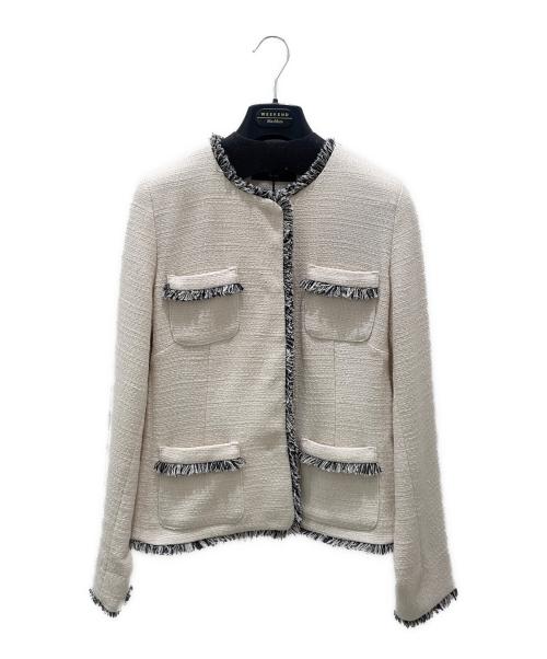 WEEKEND Max Mara（ウィークエンド マックスマーラ）WEEKEND Max Mara (ウィークエンド マックスマーラ) 4Pツイードジャケット ベージュ サイズ:40 未使用品の古着・服飾アイテム