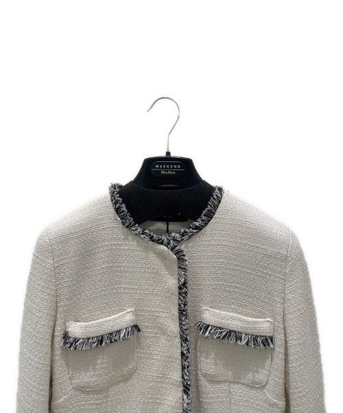 WEEKEND Max Mara（ウィークエンド マックスマーラ）WEEKEND Max Mara (ウィークエンド マックスマーラ) 4Pツイードジャケット ベージュ サイズ:40 未使用品の古着・服飾アイテム
