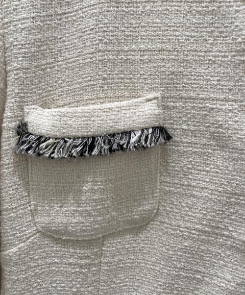 WEEKEND Max Mara（ウィークエンド マックスマーラ）WEEKEND Max Mara (ウィークエンド マックスマーラ) 4Pツイードジャケット ベージュ サイズ:40 未使用品の古着・服飾アイテム