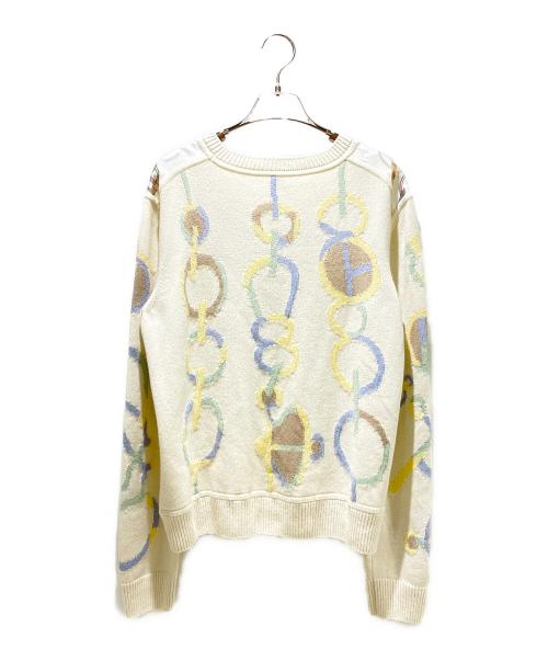 HERMES（エルメス）HERMES (エルメス) カシミヤ ツイルレーヌ ニット ホワイト サイズ:42の古着・服飾アイテム