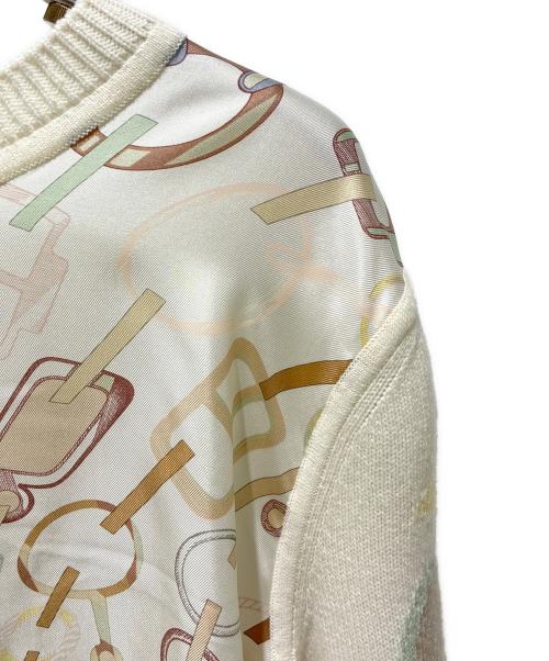 HERMES（エルメス）HERMES (エルメス) カシミヤ ツイルレーヌ ニット ホワイト サイズ:42の古着・服飾アイテム