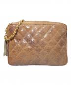 CHANELシャネル）の古着「チェーンショルダーバッグ」｜ベージュ
