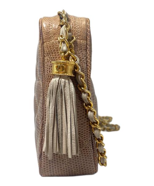 CHANEL（シャネル）CHANEL (シャネル) チェーンショルダーバッグ ベージュの古着・服飾アイテム