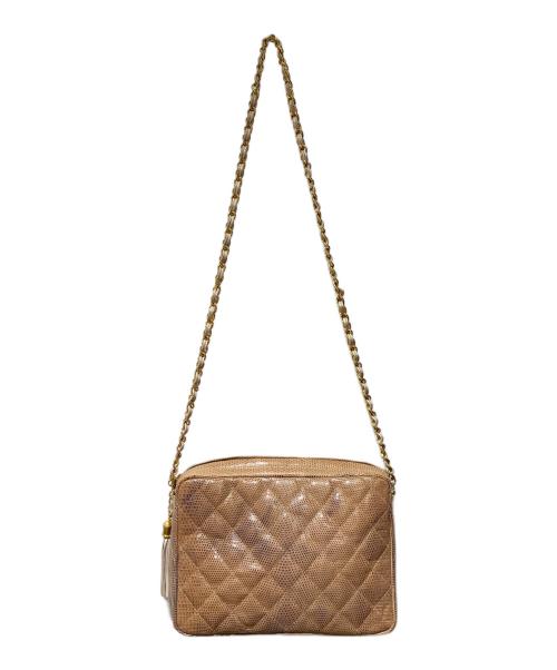 CHANEL（シャネル）CHANEL (シャネル) チェーンショルダーバッグ ベージュの古着・服飾アイテム