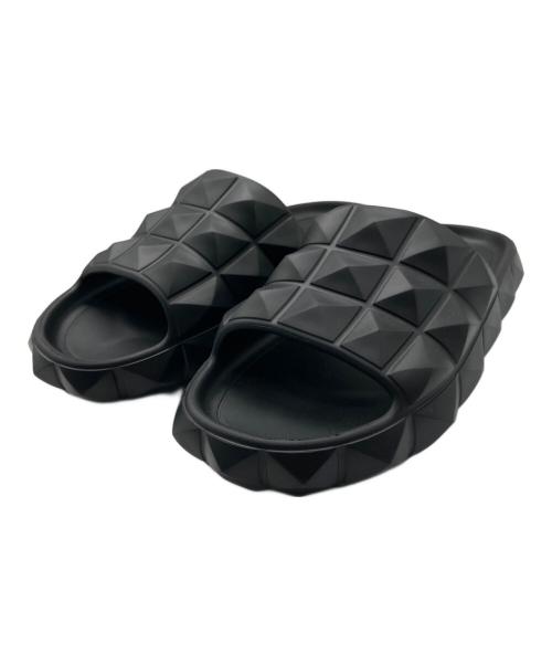 VALENTINO（ヴァレンティノ）VALENTINO (ヴァレンティノ) ラバースタッズサンダル ブラック サイズ:38の古着・服飾アイテム