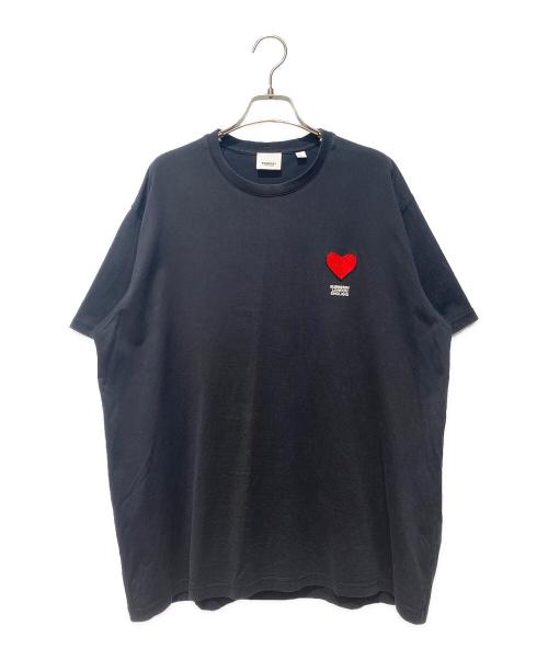 BURBERRY（バーバリー）BURBERRY (バーバリー) ハート刺繍Tシャツ ブラック サイズ:Lの古着・服飾アイテム
