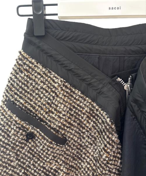 sacai（サカイ）sacai (サカイ) Tweed Skirt ブラック サイズ:０の古着・服飾アイテム