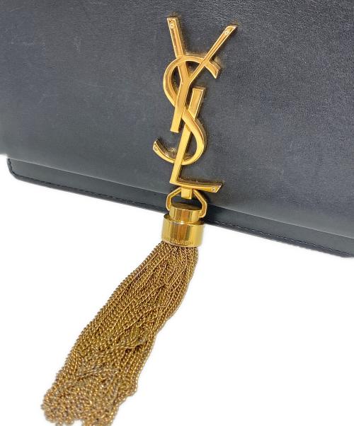 Saint Laurent Paris（サンローランパリ）Saint Laurent Paris (サンローランパリ) ケイト タッセル ショルダーバッグ ブラックの古着・服飾アイテム