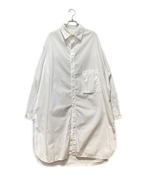 Yohji Yamamoto pour homme（ヨウジヤマモト プールオム）Yohji Yamamoto pour homme (ヨウジヤマモト プールオム) 18AW 環縫いビックブラウス ホワイト サイズ:3の古着・服飾アイテム