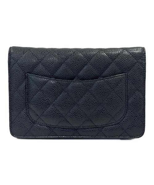 CHANEL（シャネル）CHANEL (シャネル) マトラッセショルダーチェーンウォレット ブラックの古着・服飾アイテム