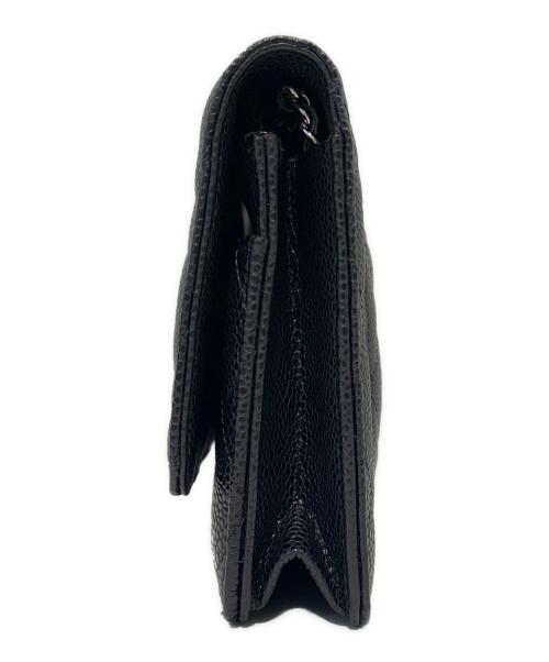 CHANEL（シャネル）CHANEL (シャネル) マトラッセショルダーチェーンウォレット ブラックの古着・服飾アイテム