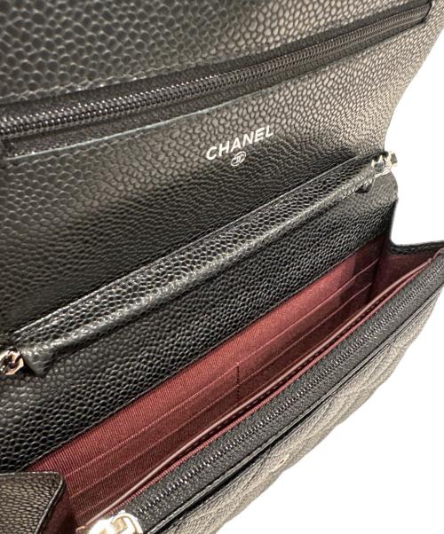 CHANEL（シャネル）CHANEL (シャネル) マトラッセショルダーチェーンウォレット ブラックの古着・服飾アイテム