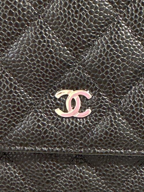 CHANEL（シャネル）CHANEL (シャネル) マトラッセショルダーチェーンウォレット ブラックの古着・服飾アイテム