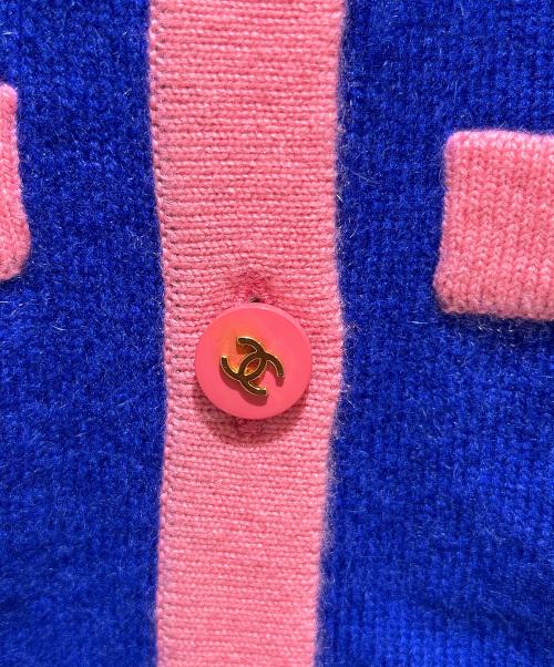 CHANEL（シャネル）CHANEL (シャネル) カシミヤカーディガン ブルー サイズ:38の古着・服飾アイテム