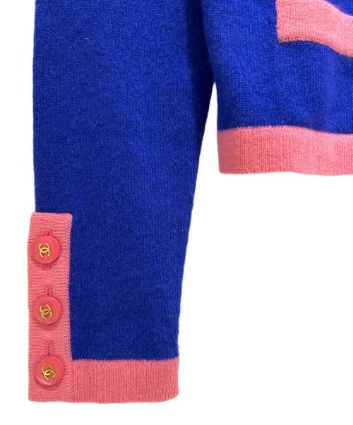 CHANEL（シャネル）CHANEL (シャネル) カシミヤカーディガン ブルー サイズ:38の古着・服飾アイテム