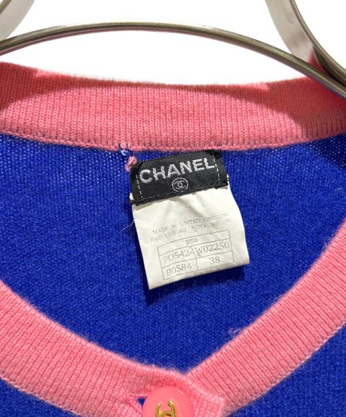 CHANEL（シャネル）CHANEL (シャネル) カシミヤカーディガン ブルー サイズ:38の古着・服飾アイテム