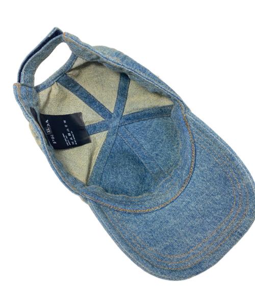 PRADA（プラダ）PRADA (プラダ) デニムベースボールキャップ ブラック サイズ:XLの古着・服飾アイテム