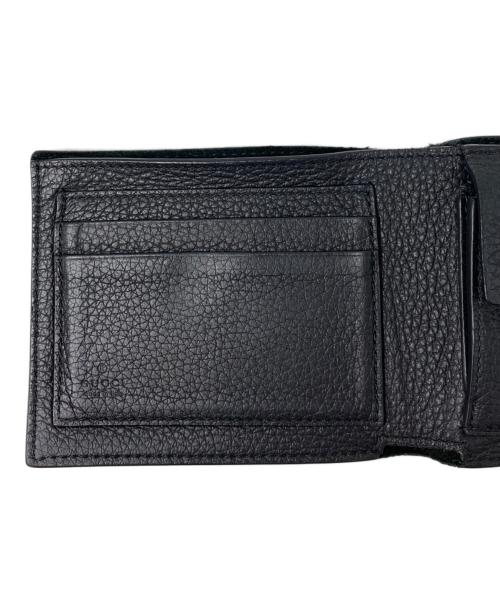 GUCCI（グッチ）GUCCI (グッチ) ロゴ二つ折り財布 ブラックの古着・服飾アイテム