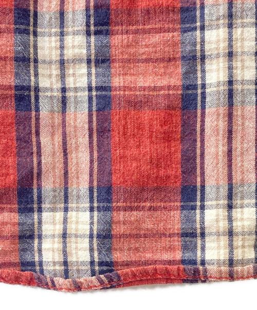 Saint Laurent Paris（サンローランパリ）Saint Laurent Paris (サンローランパリ) チェックウエスタンシャツ レッド×ネイビー サイズ:XSの古着・服飾アイテム