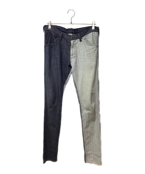 NUMBER (N)INE（ナンバーナイン）NUMBER (N)INE (ナンバーナイン) 切替デニムパンツ インディゴ サイズ:4の古着・服飾アイテム