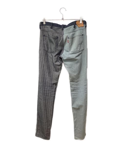 NUMBER (N)INE（ナンバーナイン）NUMBER (N)INE (ナンバーナイン) 切替デニムパンツ インディゴ サイズ:4の古着・服飾アイテム