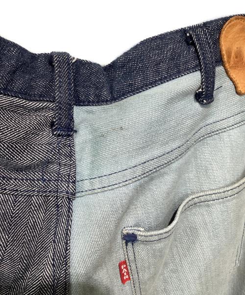 NUMBER (N)INE（ナンバーナイン）NUMBER (N)INE (ナンバーナイン) 切替デニムパンツ インディゴ サイズ:4の古着・服飾アイテム