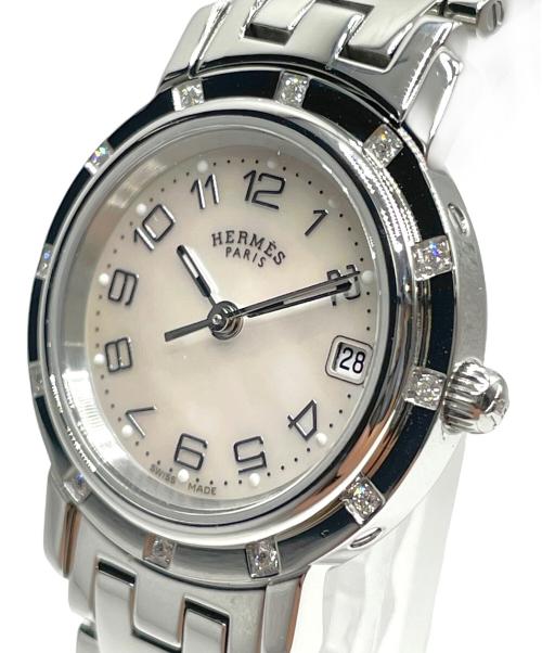 HERMES（エルメス）HERMES (エルメス) クリッパー ナクレ  シェル文字盤 サイズ:23ｍｍの古着・服飾アイテム