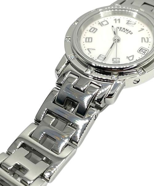 HERMES（エルメス）HERMES (エルメス) クリッパー ナクレ  シェル文字盤 サイズ:23ｍｍの古着・服飾アイテム