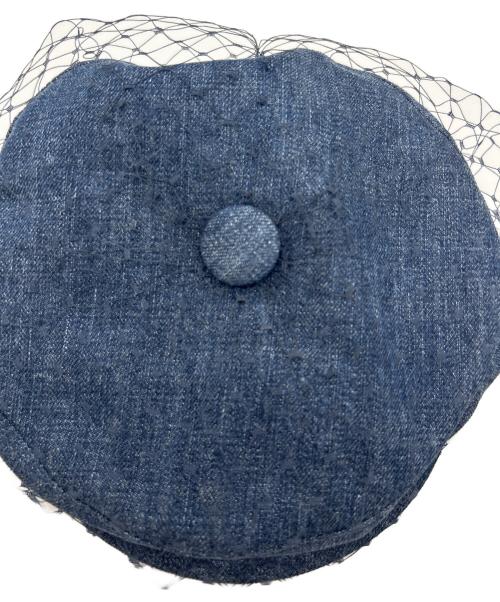 Christian Dior（クリスチャン ディオール）Christian Dior (クリスチャン ディオール) ベール付デニムキャスケット インディゴ サイズ:57の古着・服飾アイテム
