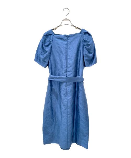 WEEKEND Max Mara（ウィークエンド マックスマーラ）WEEKEND Max Mara (ウィークエンド マックスマーラ) リネン半袖ワンピース ブルー サイズ:40の古着・服飾アイテム