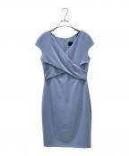 pianoforte Max Maraピアノフォルテマックスマーラ）の古着「ギャザーノースリーブワンピース」｜スカイブルー