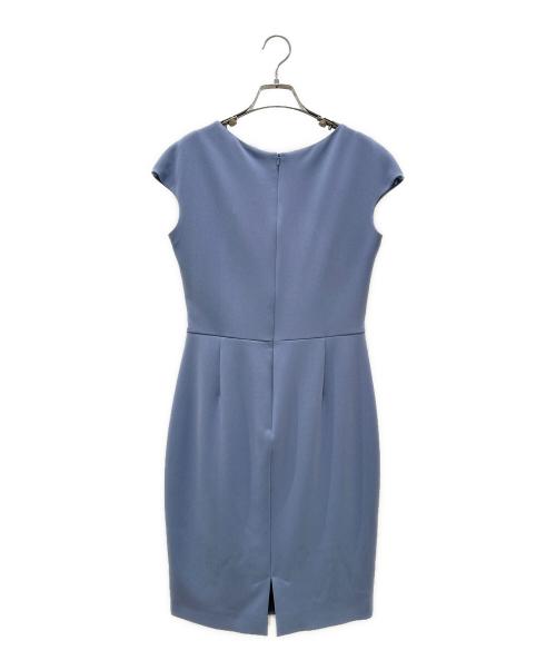 pianoforte Max Mara（ピアノフォルテマックスマーラ）pianoforte Max Mara (ピアノフォルテマックスマーラ) ギャザーノースリーブワンピース スカイブルー サイズ:42の古着・服飾アイテム
