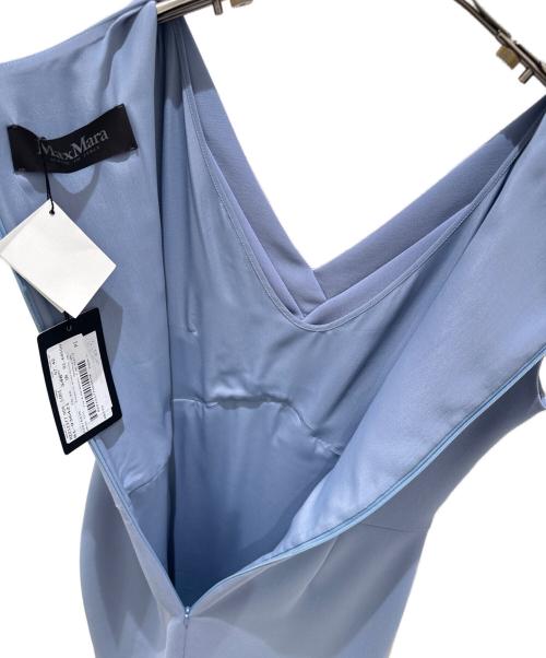 pianoforte Max Mara（ピアノフォルテマックスマーラ）pianoforte Max Mara (ピアノフォルテマックスマーラ) ギャザーノースリーブワンピース スカイブルー サイズ:42の古着・服飾アイテム