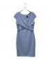 pianoforte Max Mara（ピアノフォルテマックスマーラ）の古着「ギャザーノースリーブワンピース」｜スカイブルー