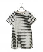 'S Max Maraエスマックスマーラ）の古着「ボーダー半袖ワンピース」｜アイボリー×ブラック