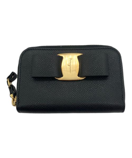 Salvatore Ferragamo（サルヴァトーレ フェラガモ）Salvatore Ferragamo (サルヴァトーレ フェラガモ) ヴァラリボンコインケース ブラックの古着・服飾アイテム