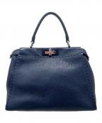 FENDIフェンディ）の古着「ハンドバッグ/ピーカブー」｜ネイビー