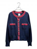 CHANELシャネル）の古着「ココボタンカシミヤカーディガン」｜ネイビー