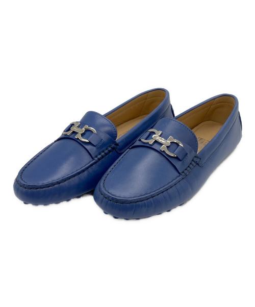 Salvatore Ferragamo（サルヴァトーレ フェラガモ）Salvatore Ferragamo (サルヴァトーレ フェラガモ) ガンチーニローファー ブルー サイズ:23.5の古着・服飾アイテム