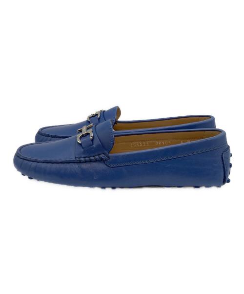 Salvatore Ferragamo（サルヴァトーレ フェラガモ）Salvatore Ferragamo (サルヴァトーレ フェラガモ) ガンチーニローファー ブルー サイズ:23.5の古着・服飾アイテム