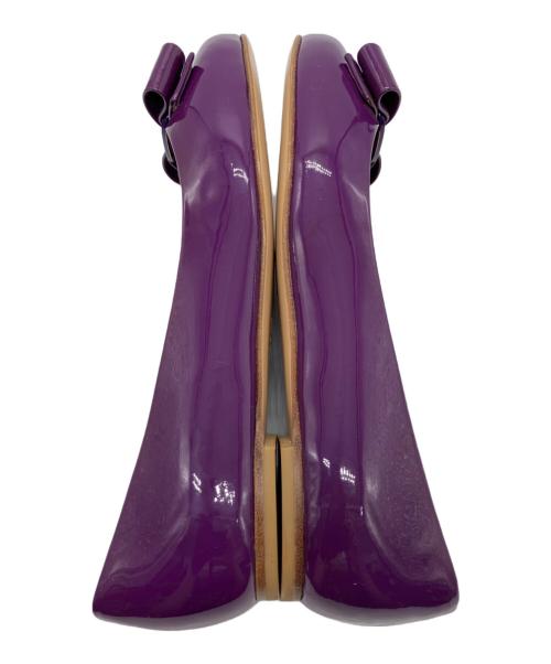 Salvatore Ferragamo（サルヴァトーレ フェラガモ）Salvatore Ferragamo (サルヴァトーレ フェラガモ) ヴァラリボンパンプス パープル サイズ:5の古着・服飾アイテム