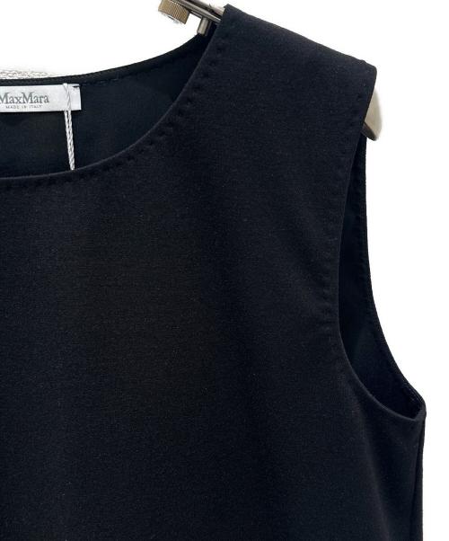 MaxMara（マックスマーラ）MaxMara (マックスマーラ) プリーツ切り替えブラウス ブラック サイズ:M 未使用品の古着・服飾アイテム