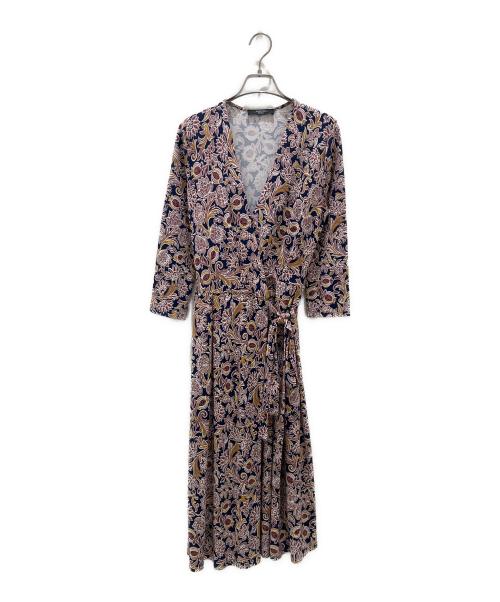 WEEKEND Max Mara（ウィークエンド マックスマーラ）WEEKEND Max Mara (ウィークエンド マックスマーラ) 花柄ワンピース ネイビー×マルチカラー サイズ:Mの古着・服飾アイテム